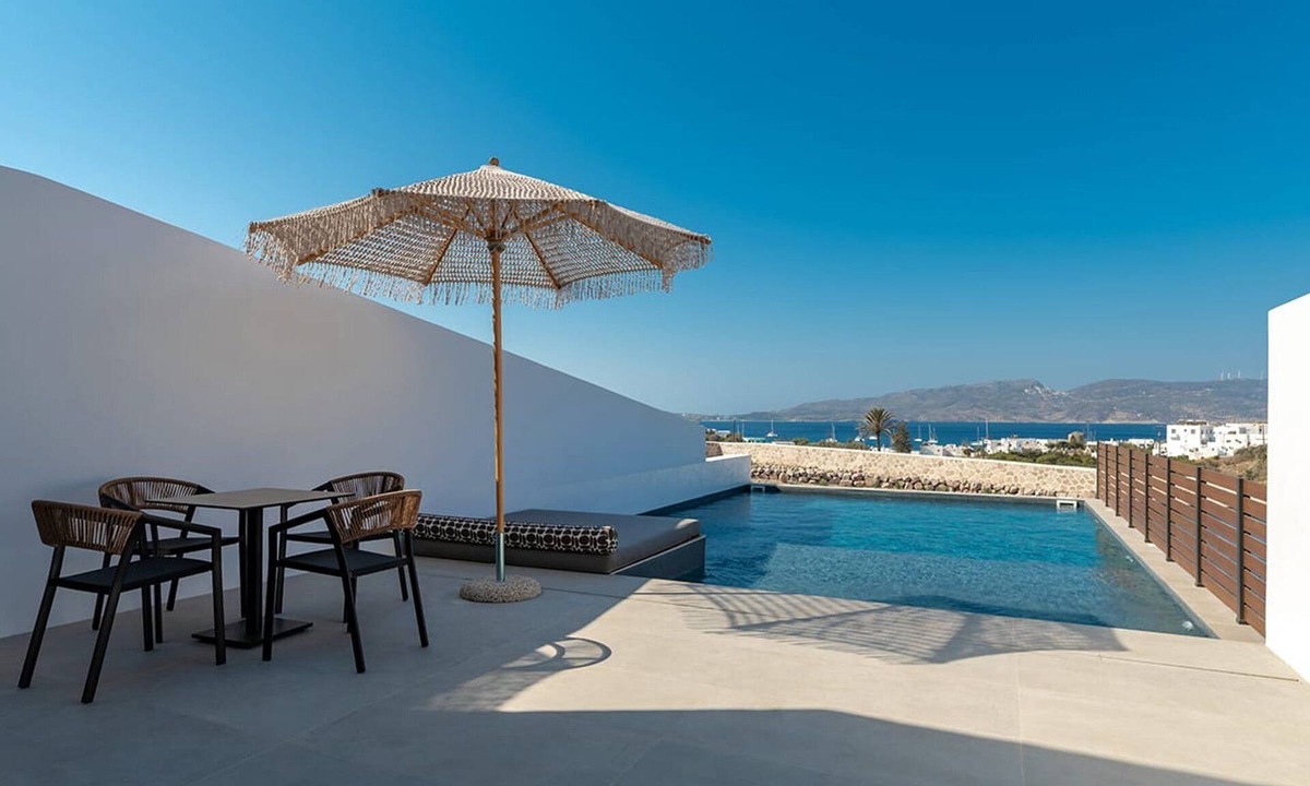 Adamas Apartment | Drythis Suite, Divine Sea Views, Private Pool, Furnished Terrace, Milos