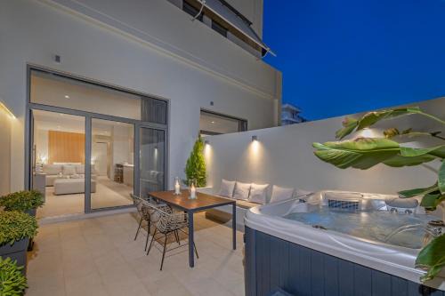 Rhodes Town Apartment | Earthy Haven-Minimalist Luxury Studio & Hot Tub