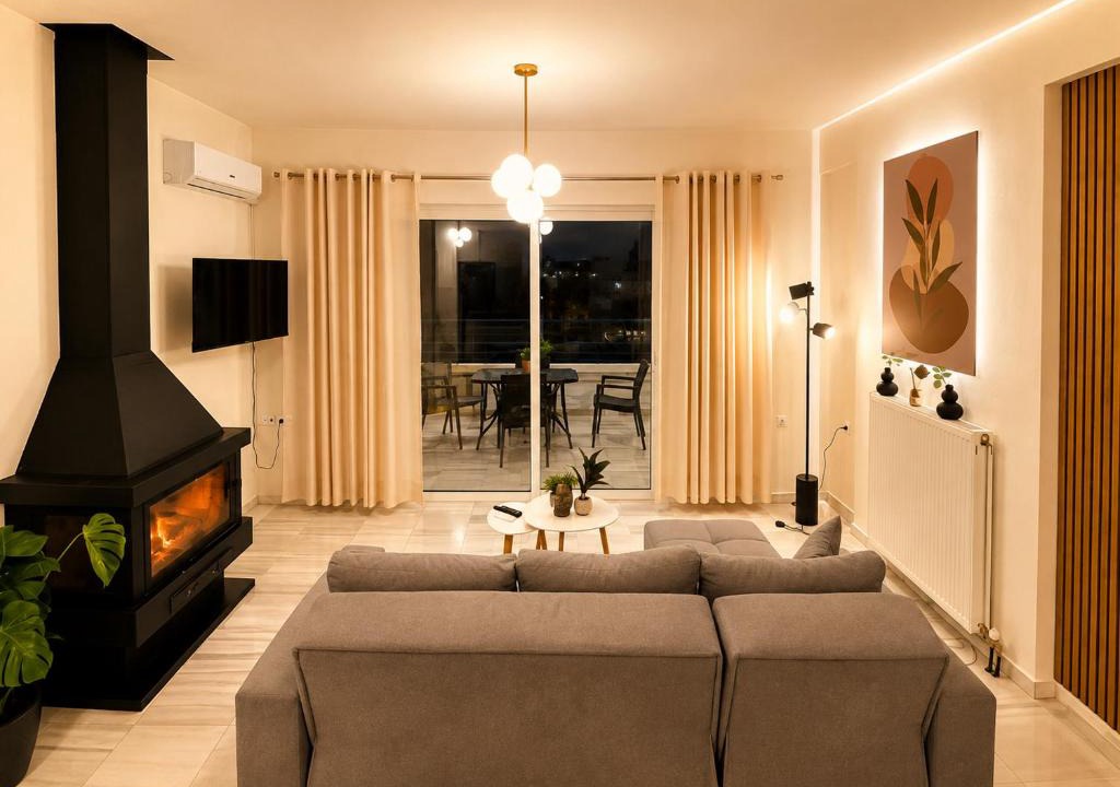 Pyrgos Apartment | Elenas sweet home - Penthouse with Large Balcony