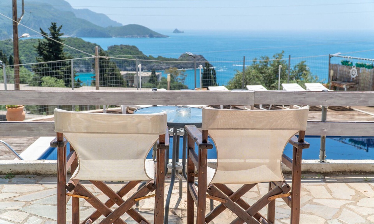 Lakones Apartment | Hotel Apartment "Spyridoula Studio 1" with Sea View, Shared Pool & Wi-Fi