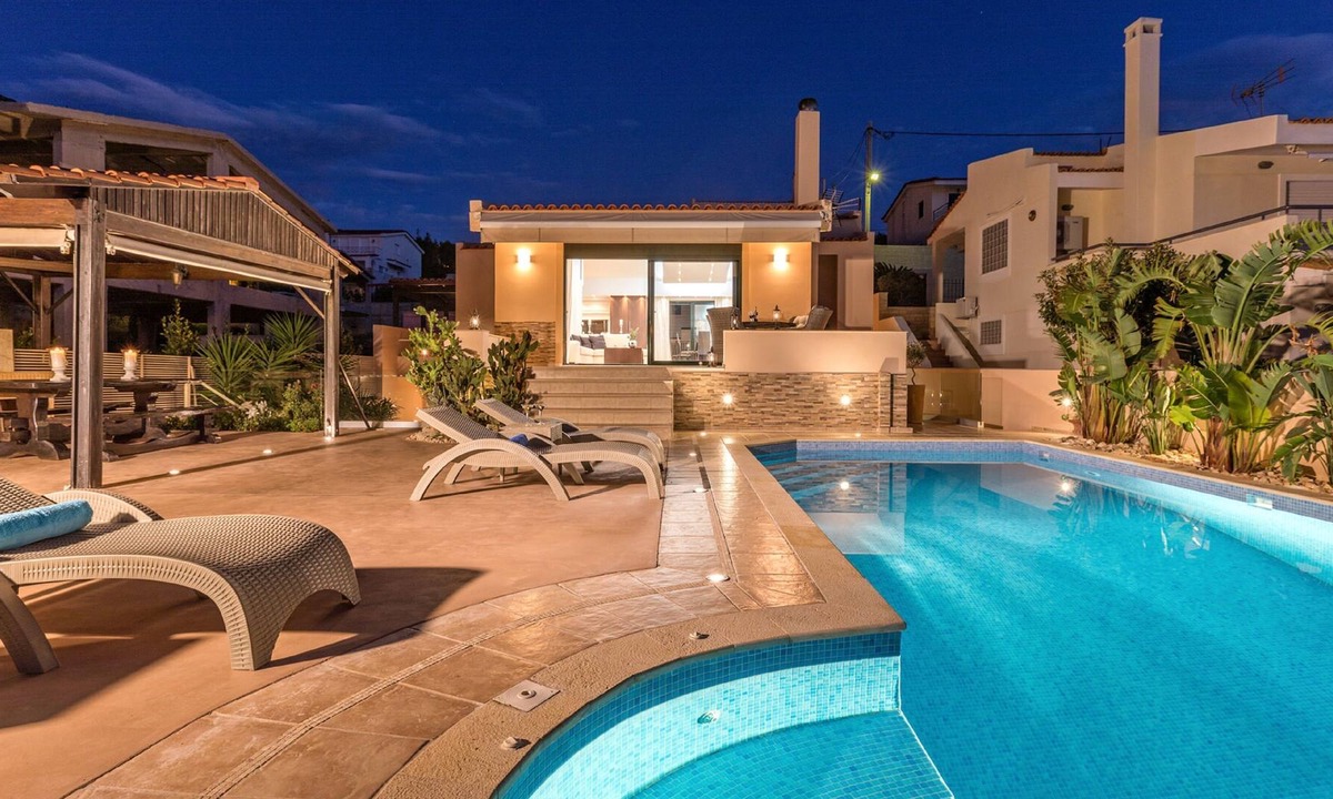 Palaia Fokaia Villa | Luxury Villa Solaris With Private Pool, 150 Meters From The Beach.