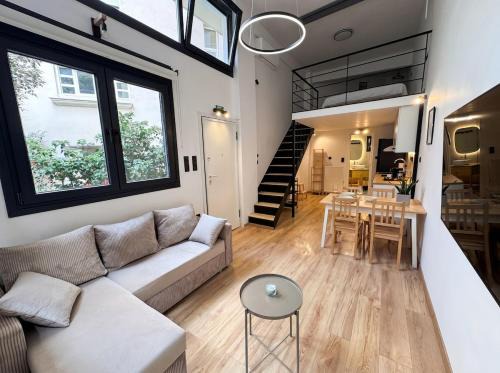 Thessaloniki Apartment | Martiou Urban Metro Loft w Private Entrance 2 min to Metro