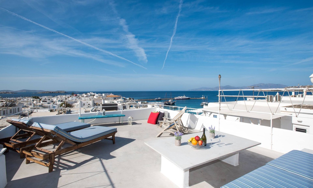 Mykonos Town House | Mykonos Town Panorama with Private Terrace