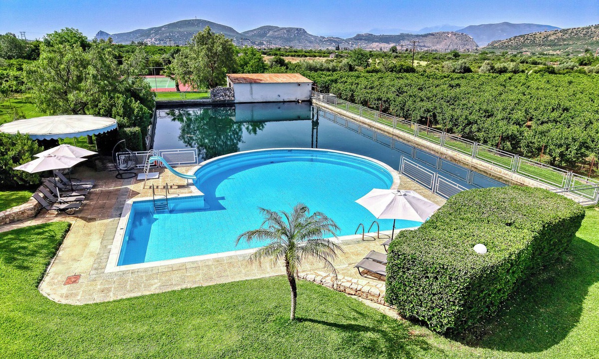Nea Tirintha Villa | Orange Grove Villa (heated swimming pool + tennis court)