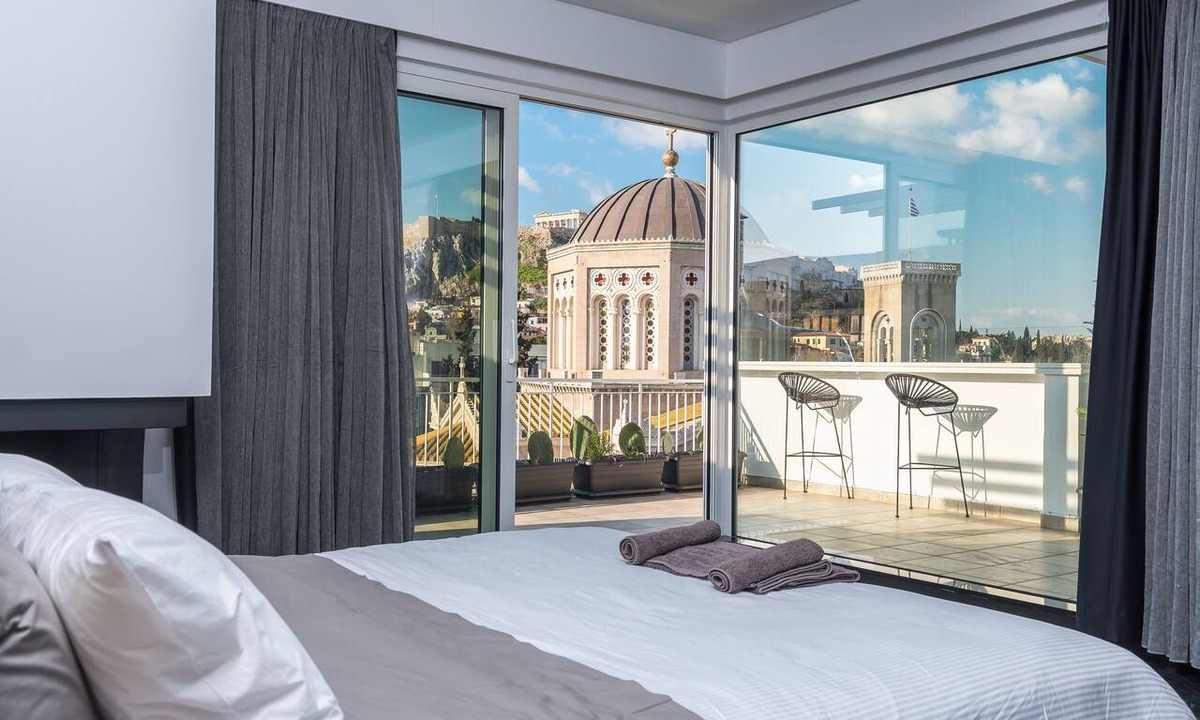 Athens City Centre Apartment | Private Loft Suite with stunning view of Acropolis