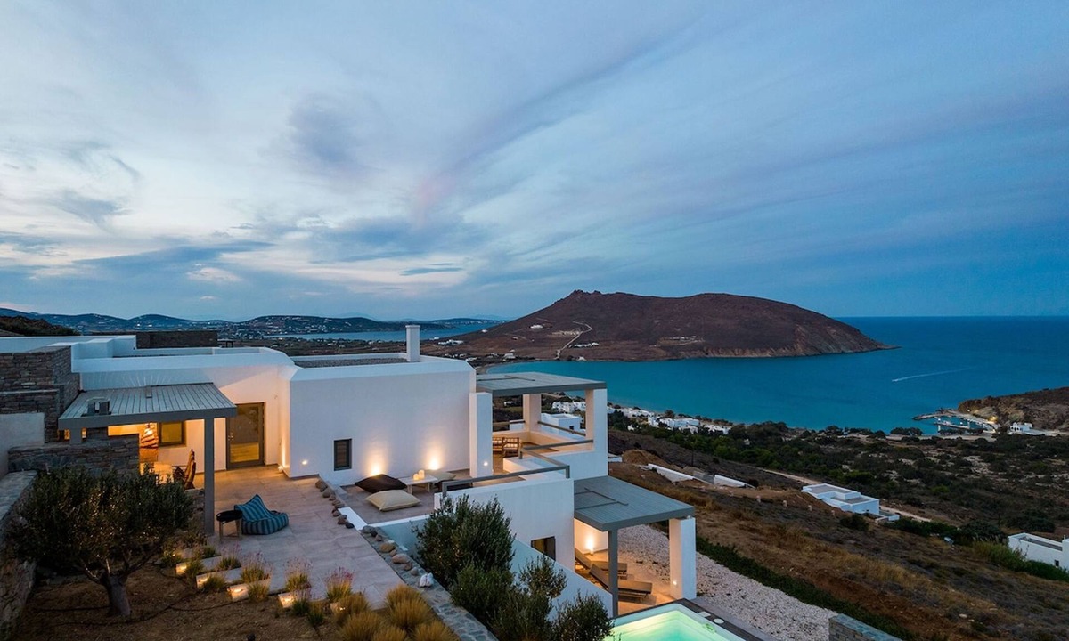 Piso Livadi Villa | Rising Sun sea view Villa near the beach, Paros