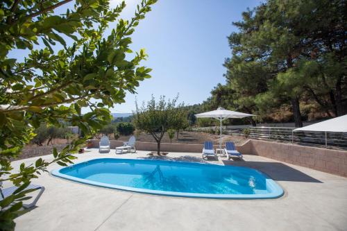 Theologos Villa | The Olive Grove Villa Private Pool with Sea & Sunset Views