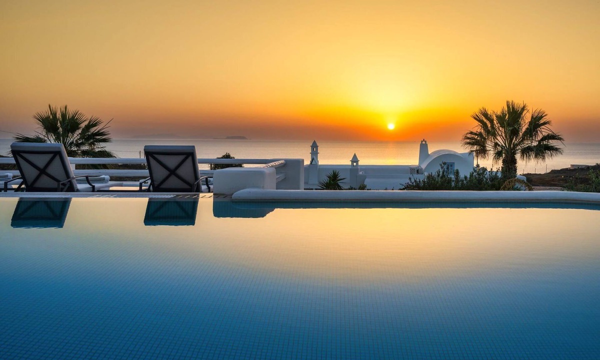 Kamari Villa | Villa Almyra, Divine Sea Views, Private Pool, Furnished Terrace, Indoor.