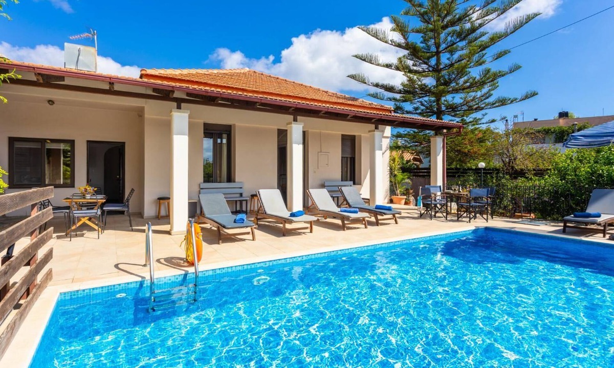Kefalas Villa | Villa Maro Large Private Pool, A/C, WiFi