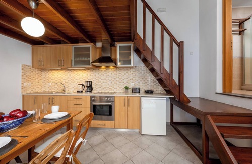 Symi Apartment | 1st floor Red - Over The Sea Apartments with sea view