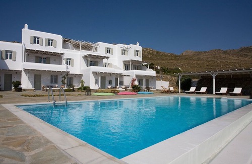 Panormos Apartment | Apartment Yaki 1 in Panormos with amazing views, shared pool, 1 bedroom, 2 sleeps.