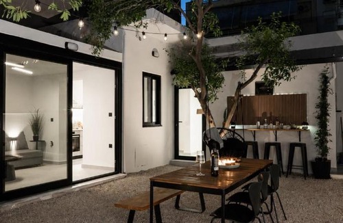 Keratsinion House | Athelio Boutique Home, Private Courtyard, Outdoor Bar & Shower