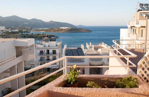 Agios Nikolaos Town Apartment | Bellevue Suites Studio 2 with Sea View