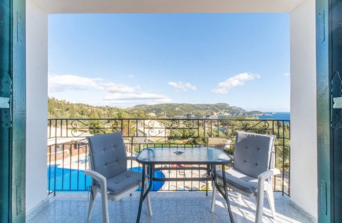 Lakones Apartment | “Captain Spiros Studios” with Sea View, Balcony, Air Conditioning & Wi-Fi