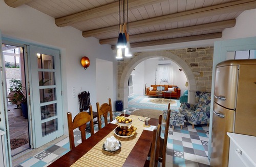 Kamilari House | House with a pool, terraces, ocean views, and views of the village—ideal for up to 6 people