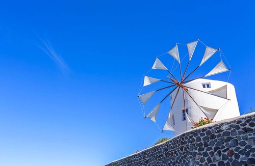 Imerovigli Villa | Lilac Windmill Santorini luxury villa with private pool and sea view