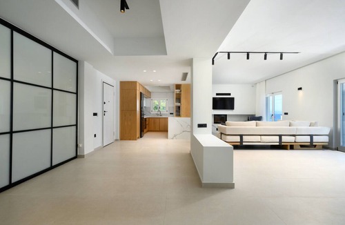 Dafnata House | Luxury Beachfront Achillion Bay Villa | Infinity Pool & Breathtaking Sea Views