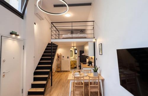 Thessaloniki Apartment | Martiou Urban Metro Loft w Private Entrance 2 min to Metro