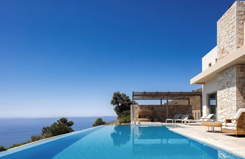 Vizari Villa | Melampes Villa, Seaview Escape, Heated Pool & Spa