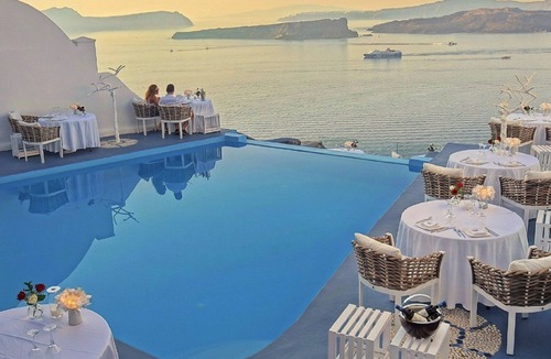 Akrotiri Apartment | Mirethia Suite, Divine Sea and Caldera Views, Furnished Balcony, Indoor Jacuzzi