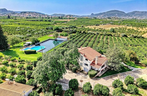 Nea Tirintha Villa | Orange Grove Villa (heated swimming pool + tennis court)