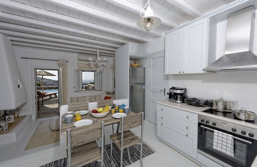 Kalafatis Villa | Panoramic Villa Fos, in Mykonos, in Kalafatis area, with private pool, 4 bedrooms, 10 sleeps