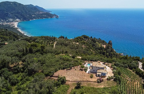 Sinarades Villa | Private hillside villa with heated pool and magnificent views over Ionian Sea