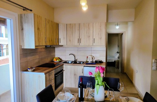 Kalami Apartment | Relaxing Two-Bedroom Sea View Apartment in Kalami | Pool & Balcony
