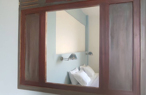 Asklipiio Apartment | Room '11 Double with Sea View' with sea view and balcony