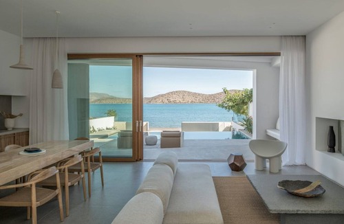 Elounda Villa | Seafront Villa Noctessa, Divine Sea Views, Private Infinity Pool, Furnished.
