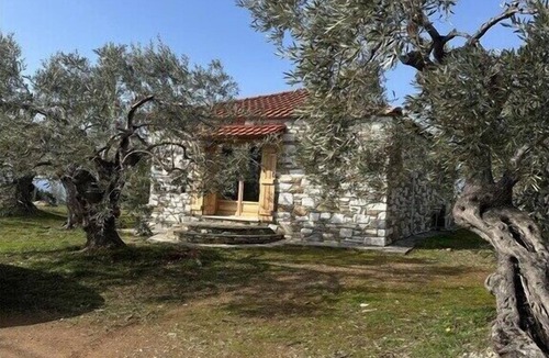 Afissos Cottage | Stone house in an olive grove right by the sea