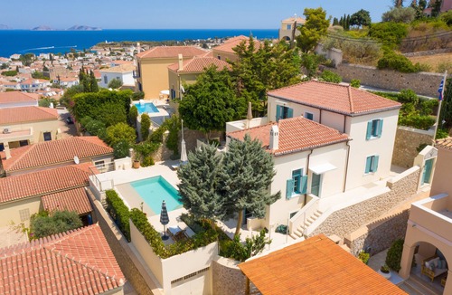 Spetses Villa | The Great Gatsby 6BR villa overlooking Spetses old town by JJ Hospitality-