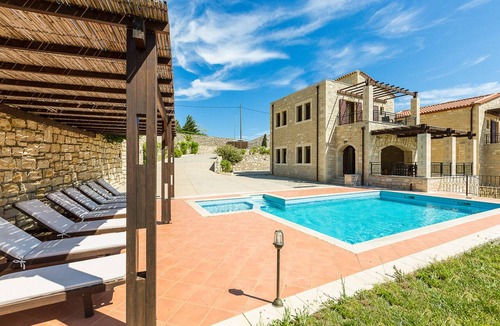 Lefkogeia Villa | Traditional Cretan Stone Villa, Intimate Spaces & Private Pool, Family Friendly