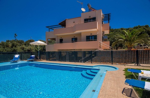 Plaka Villa | Two floor villa with panoramic view of the area of Almyrida