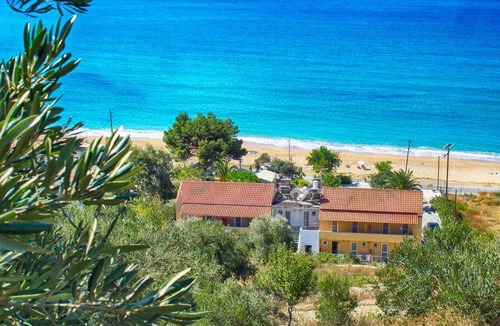 Agios Georgios Pagon Apartment | Vistonia Studio 7 - direkt am Strand mit Meerblick