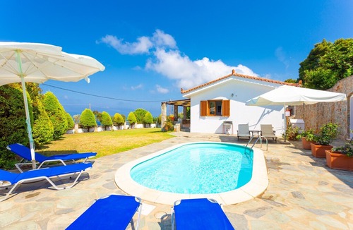 Glossa Villa | Villa Katerina: Private Pool, Sea Views, A/C, WiFi