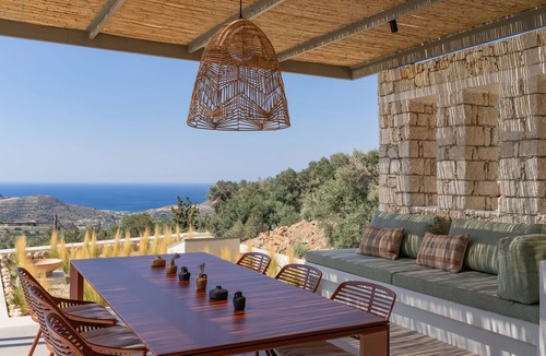 Mariou Villa | Villa Skali, with an infinity pool and Sea View