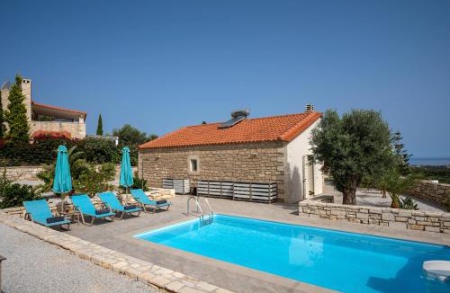 Erfoi Villa | Villa Vasiliki Private Heated Pool with Sea View