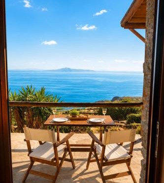 Aegean Stone House - Infinite Sea Views in Zaganiáris