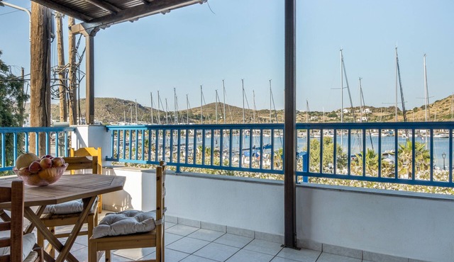 Anastasia's 1 Apartment with Private Balcony and Sea View in Skala