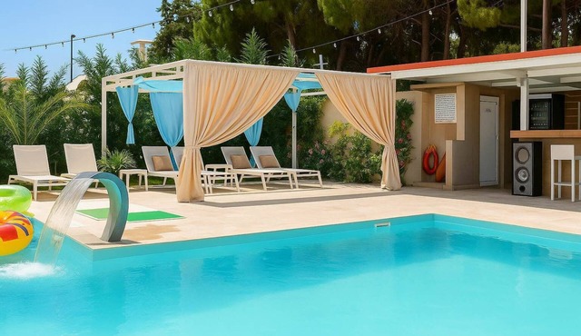 Aquamare Studio Pool and Seaview Gem in Pefkochori