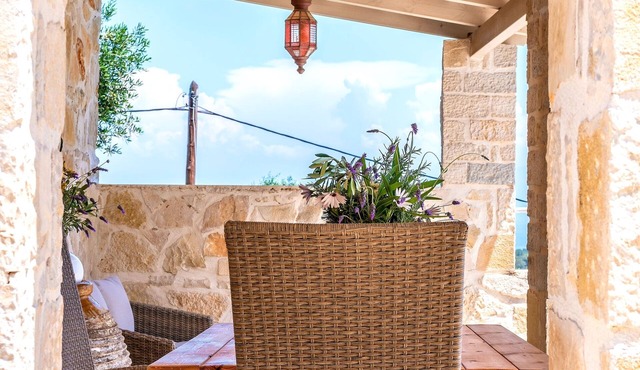 Charming Villa with Pool, Sea views, BBQ, Verandah amongst the Olive Groves in Paxos