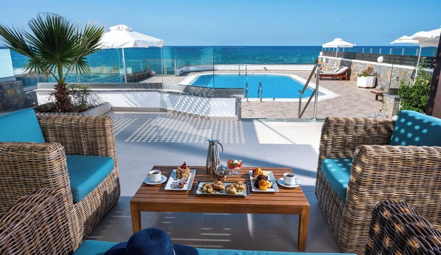 Dream Villa Athena-2 bedrooms Beach Front with private pool in Stalida