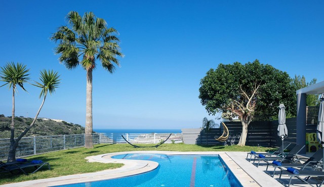 Heated pool, kids pool, gorge and sea views! in Rethymno