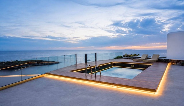 Kythnos Sea View Pool Villa Cycladic Luxury Design in Martinakia