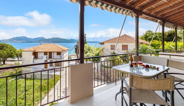 "Nikoleta Studio 2" Apartment with Ocean View, Terrace, and Wi-Fi in Lefkada