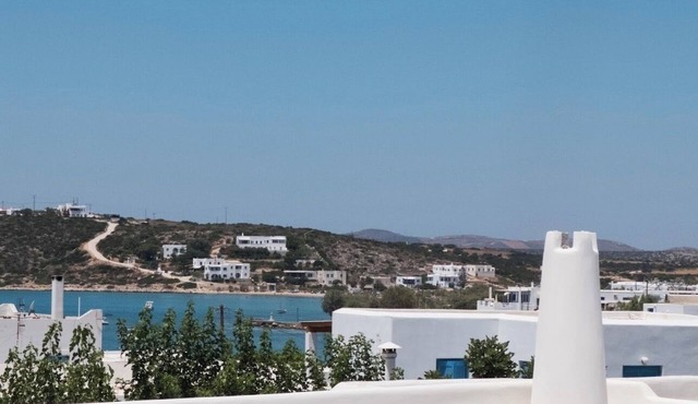 Paros amazing views steps from the sea in aliki