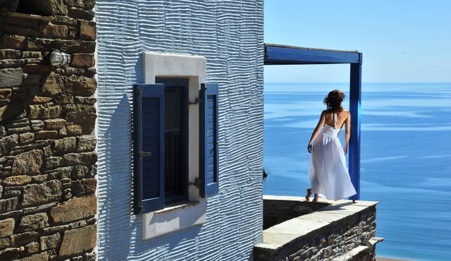 Presidential Villa with Sea View in Andros in Andros
