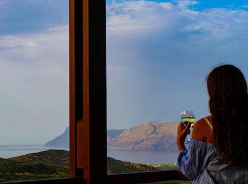 Private Pool with Sea & Mountain View ,Full Privacy - Villa Kyriaki in Kissamos