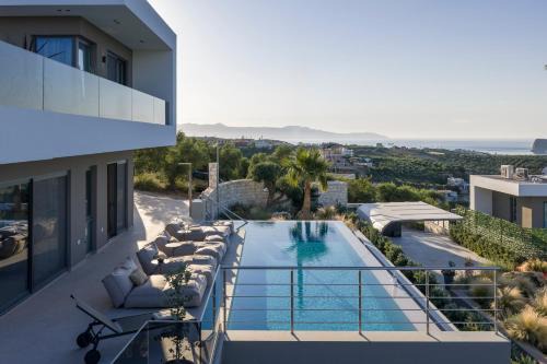 Sky Sea View Villas Heated Pool in Chania